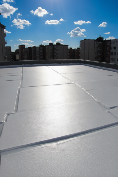 Cubierta aislada con poliuretano proyectado en Madrid capital