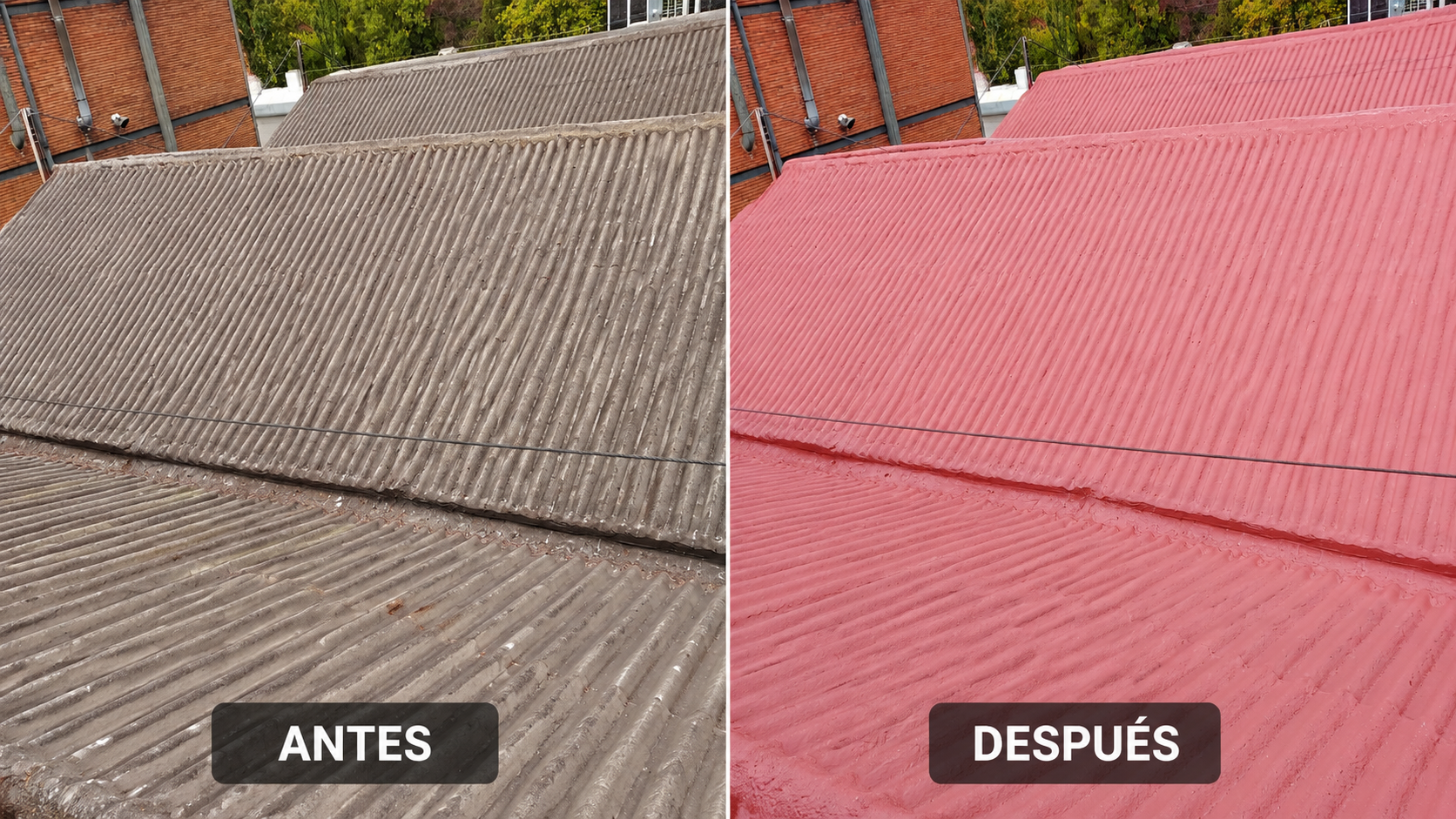 Cubierta de vivienda en Cuenca con espuma de poliuretano proyectada y membrana alif&aacute;tica de acabado rojo teja