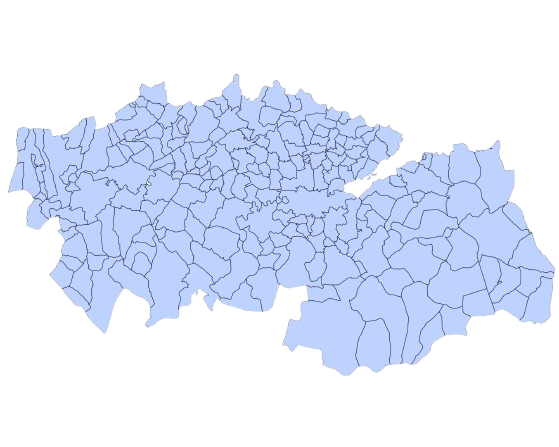 Mapa de la provincia de Toledo con cobertura completa de Aislamientos CV